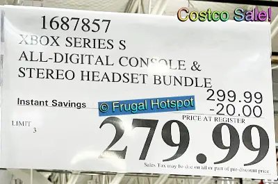 Microsoft Xbox Series S Bundle with Headset | Costco Sale Price