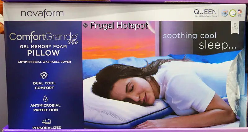 Novaform ComfortGrande Plus Gel Memory Foam Pillow | Costco