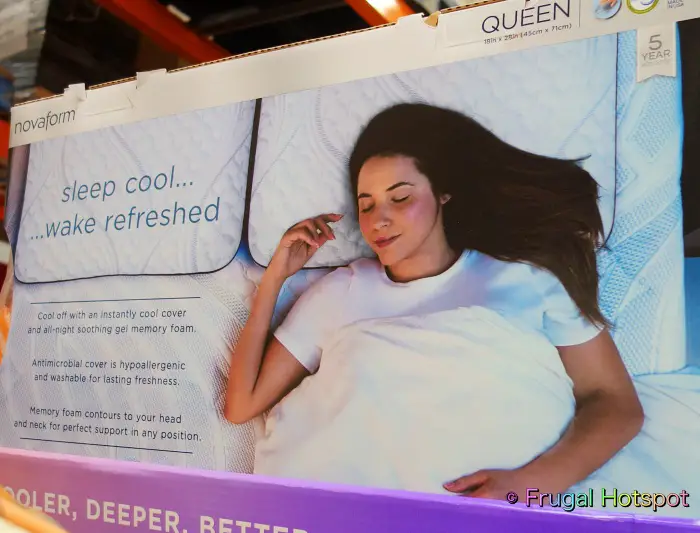 Novaform ComfortGrande Plus Gel Memory Foam Pillow | description | Costco