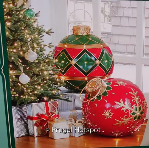 Oversized Ornament with LED Lights | green and red | Costco