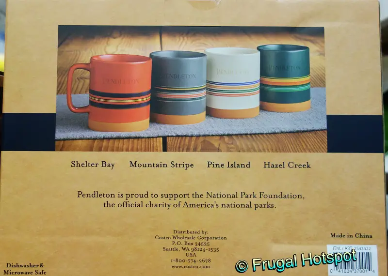 Pendleton Collectable Mug 4-Piece Set | Shelter Bay, Mountain Stripe, Pine Island, Hazel Creek | Costco