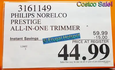 Philips Norelco Multigroom 9000 Prestige All-in-One Trimmer | Costco Sale Price