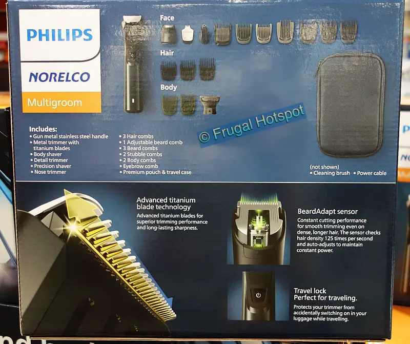 Philips Norelco Multigroom 9000 Prestige All-in-One Trimmer | features | Costco