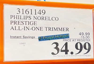 Philips Norelco Prestige all in 1 trimmer | Costco Sale Price | Item 3161149