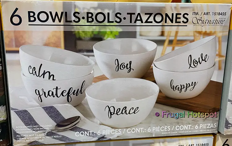 Signature Housewares Bowls with Inspirational Words | Costco 1518455