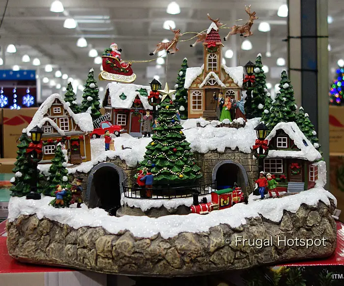 Snowy Holiday Village with Lights and Music | Costco