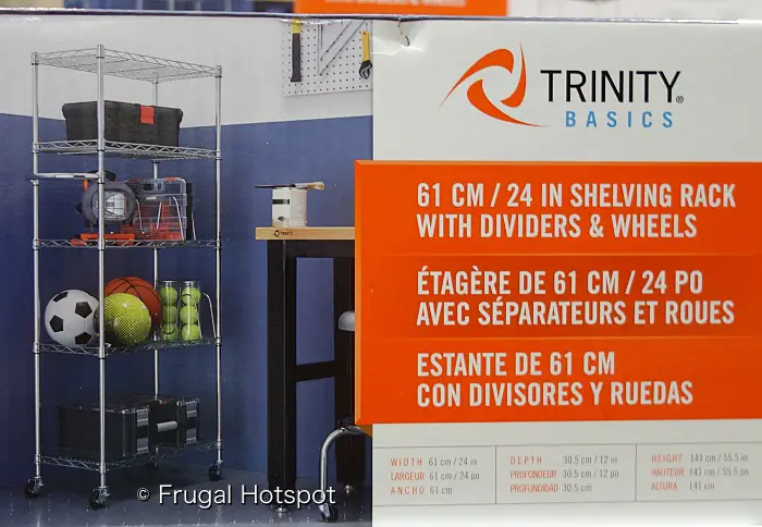 Trinity Basics 5-Tier Narrow Shelving Rack | Costco