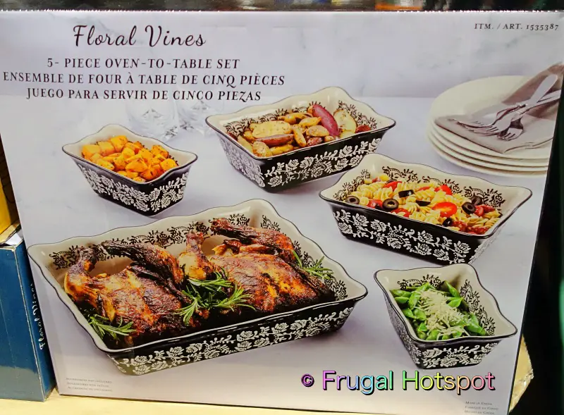 Baum Floral Vines Oven To Table 5-Piece Bakeware Set | Costco