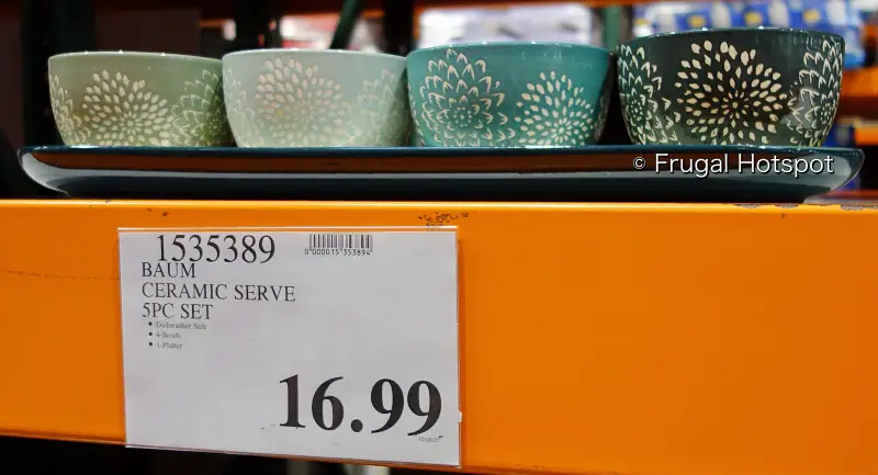 Baum Mums Stoneware Serve Set | Costco Display and Costco Price