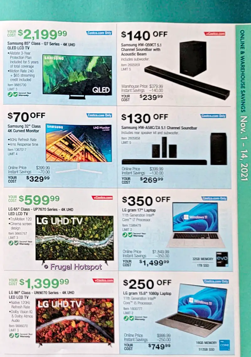 Costco Black Friday and Holiday Savings 2021 Book | Page 4b