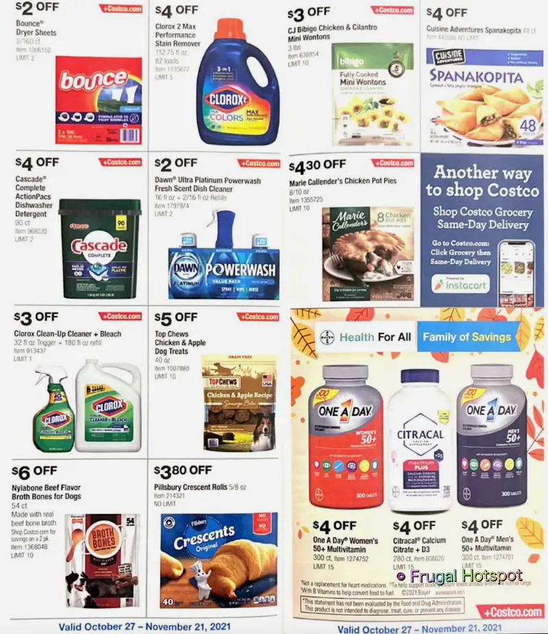 Costco Coupon Book NOVEMBER 2021 Page 9 | Frugal Hotspot