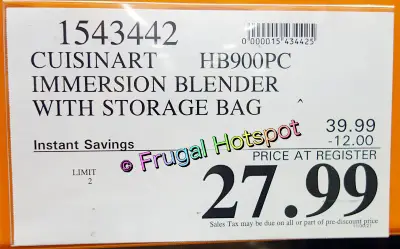 Cuisinart Immersion Blender | Costco Sale Price