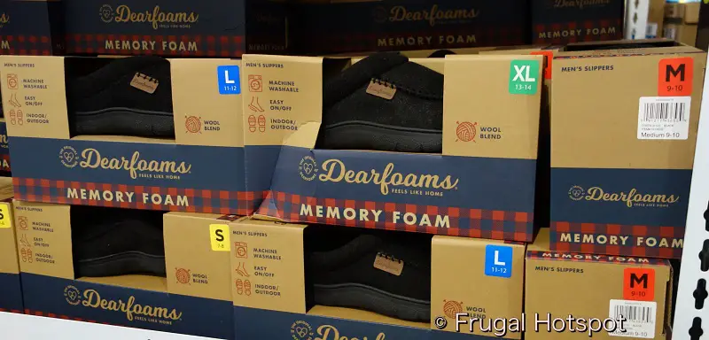 Dearfoams Mens Slipper | sizes small medium large xl | Costco Display