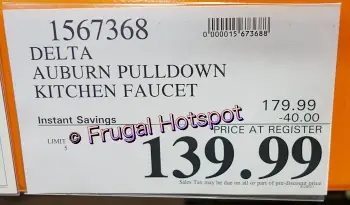 Delta Auburn Pull-Down Kitchen Faucet | Costco Sale Price