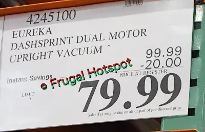 Eureka DashSprint Upright Vacuum | Costco Sale Price
