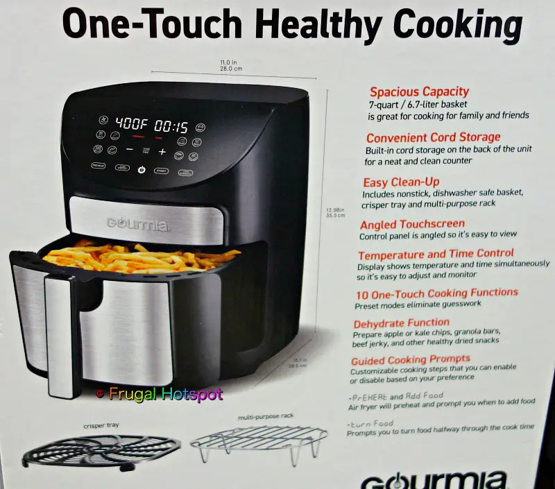 Gourmia 7 Quart Digital Air Fryer, Model#GAF798 – CostcoChaser