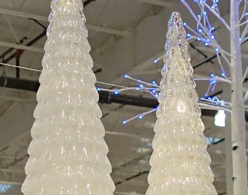 LED Glass Trees | Costco Display