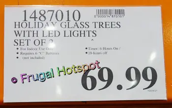 LED Glass Trees | Costco Price