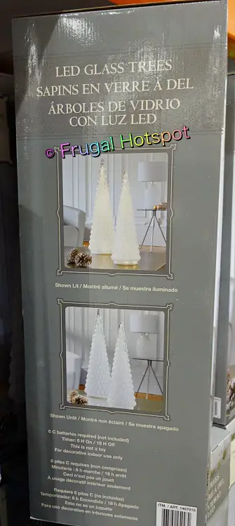 LED Glass Trees | description | Costco