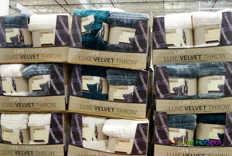 Life Comfort Luxe Velvet Throw | Costco Display
