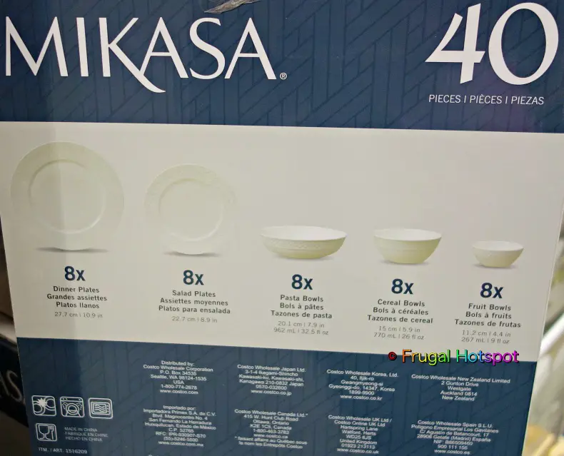 Mikasa Trellis Bone China Dinnerware Set 40 pc | Costco