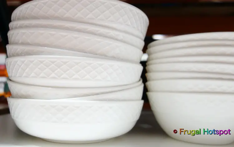 Mikasa Trellis Bone China salad bowls | Costco Display
