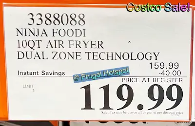 Ninja Foodi XL 2 Basket Air Fryer | Costco Sale Price | Item 3388088