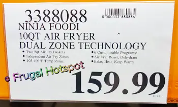 Ninja Foodi XL 2-Basket Air Fryer | Costco price