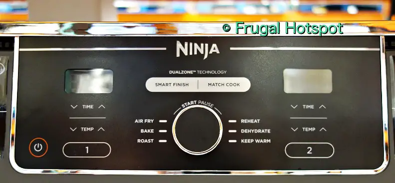 Ninja Foodi XL 2-Basket Air Fryer touch panel | Costco Display