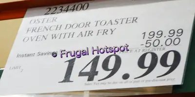 Oster French Door Toaster Oven with Air Fry | Costco Sale Price