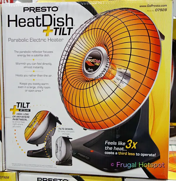 Presto HeatDish Plus Tilt Parabolic Electric Heater | Costco
