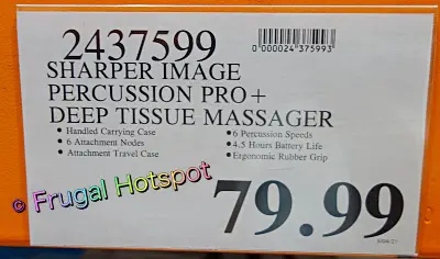 Sharper Image Power Percussion Deep Tissue Massager | Costco Price