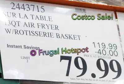 Sur La Table Air Fryer 7 in 1 | Costco Sale Price
