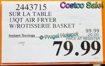 Sur La Table Air Fryer | Costco Sale Price 