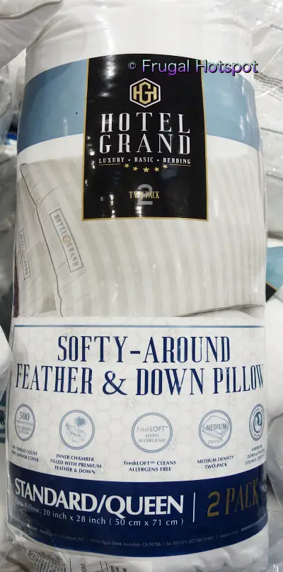 Hotel Grand Softy Around Feather and Down Pillow 2 pack | Costco