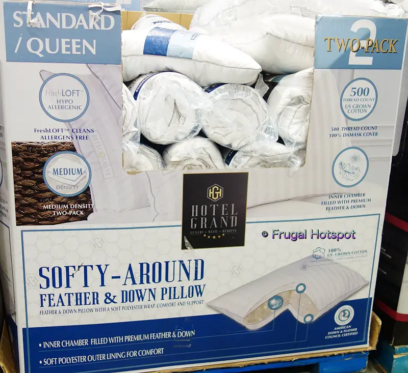 Hotel Grand Softy Around Feather and Down Pillow | Costco pallet