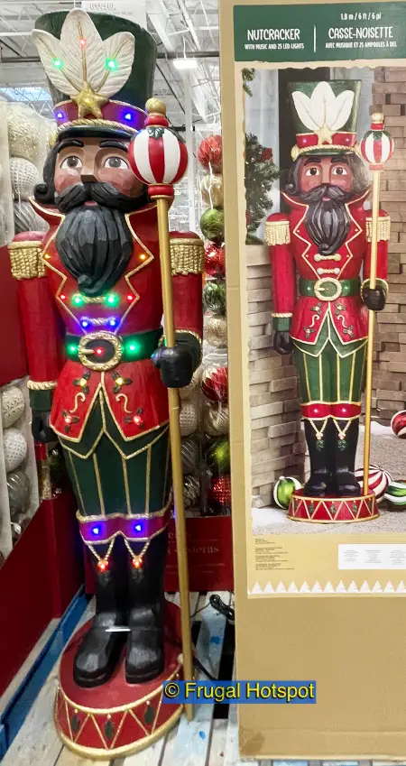 6 Foot Nutcracker with LED Lights and Music | Costco 1600410