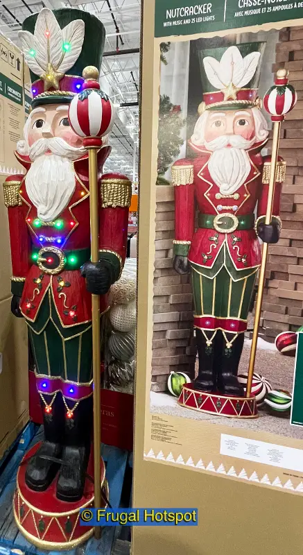 6 Foot Nutcracker with LED Lights and Music | Costco 1601284