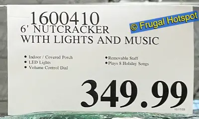 6 Ft Nutcracker with LED Lights and Music | Costco Price