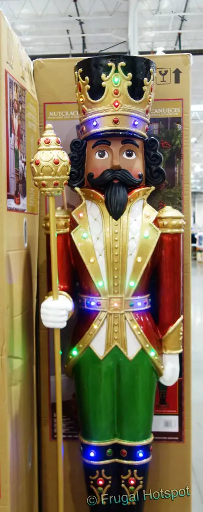 6' Nutcracker with LED Lights and Music | Costco Display