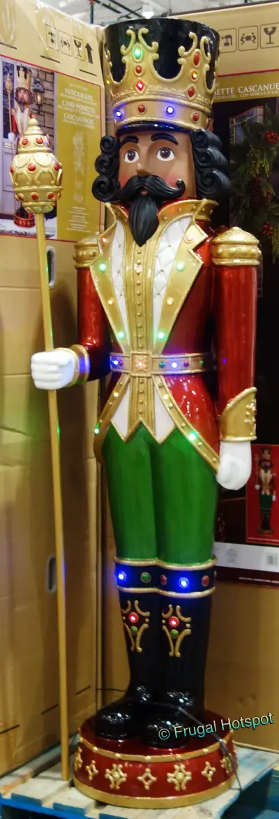 6' Nutcracker with LED Lights and Music | Costco Display