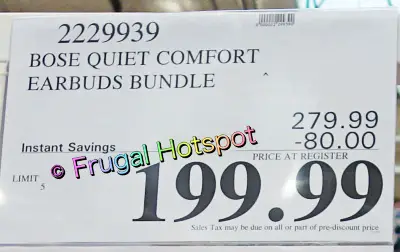 Bose Quiet Comfort Earbuds | Costco Sale Price