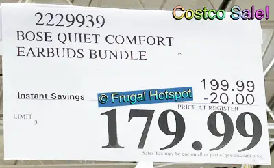Bose QuietComfort Earbuds Bundle | Costco Sale Price
