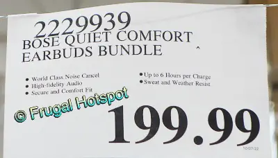 Bose QuietComfort Earbuds | Costco Price