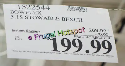 Bowflex 5.1S Stowable Workout Bench | Costco Sale Price