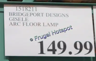 Bridgeport Designs Gisele Crystal Shade Arc Floor Lamp | Costco price