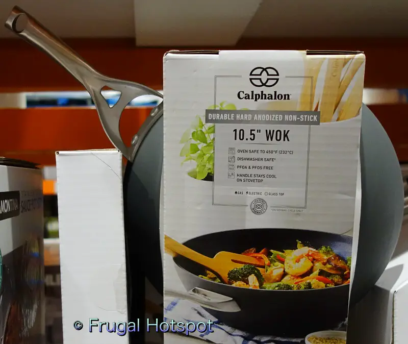 Calphalon Hard Anodized Nonstick Wok bottom view | Costco