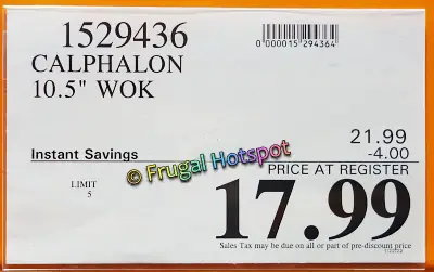 Calphalon Wok | Costco Sale Price