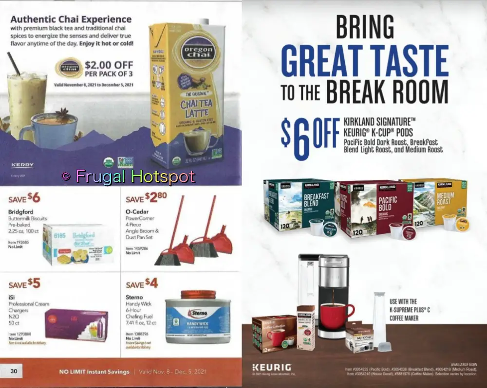 Costco Business Center COupon Book NOVEMBER DECEMBER 2021 | P 30 and 31