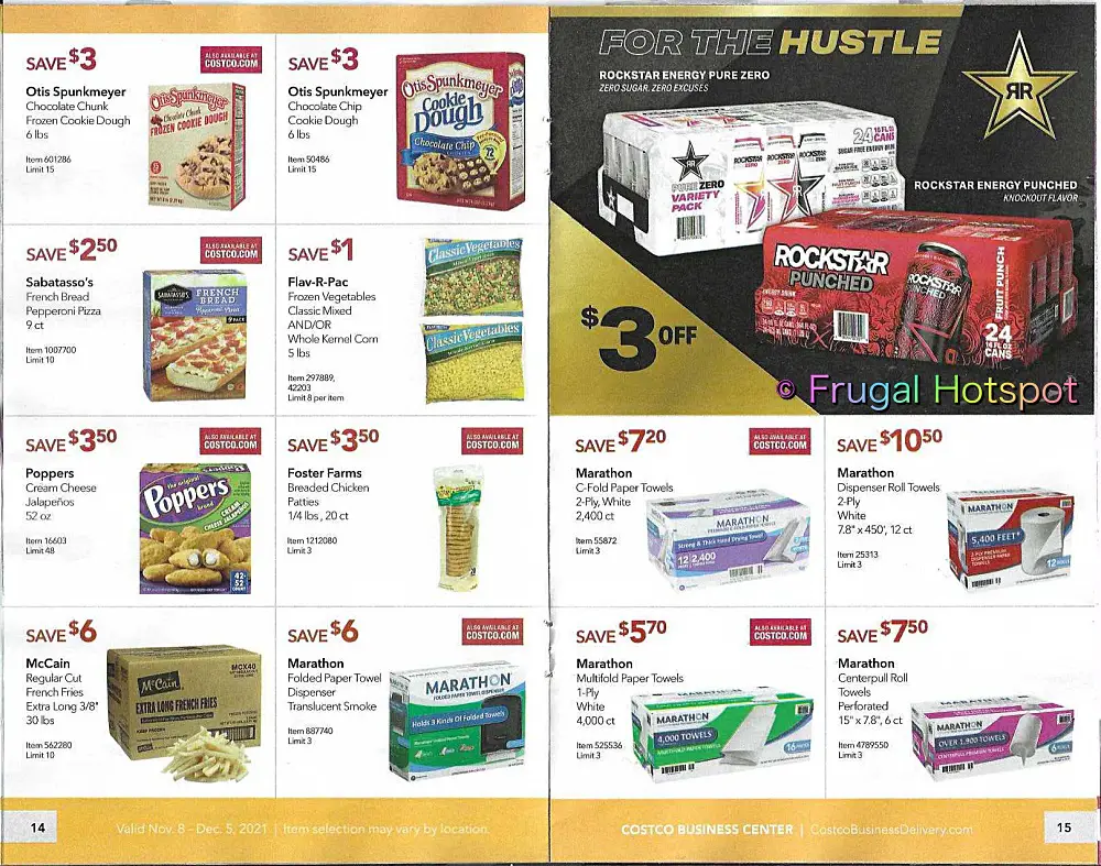 Costco Business Center Coupon Book NOVEMBER - DECEMBER 2021 | p 14 and 15